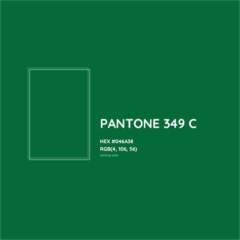 Pantone 349 C color information, conversion and matching paints.
